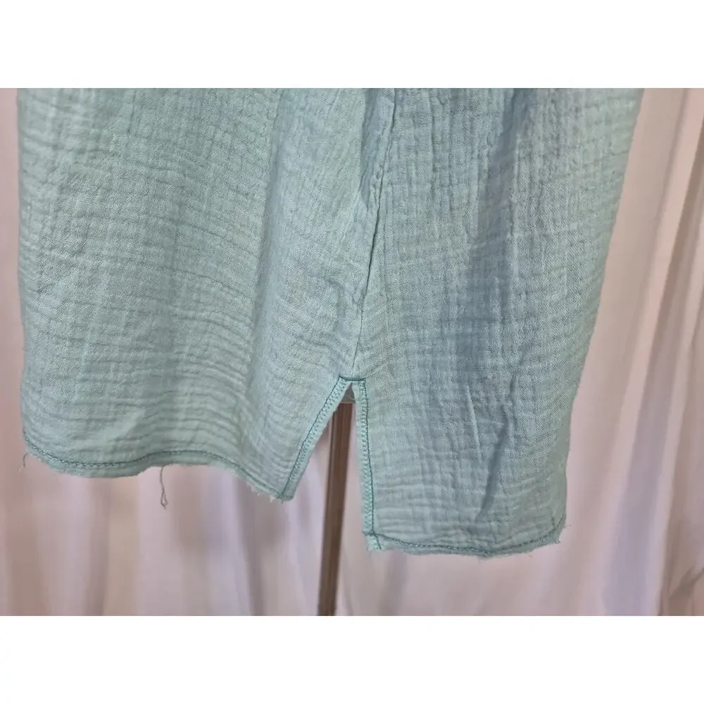 Free People We The Free Lucy Solid Aqua Cotton Swing Top New Small - Picture 9 of 13